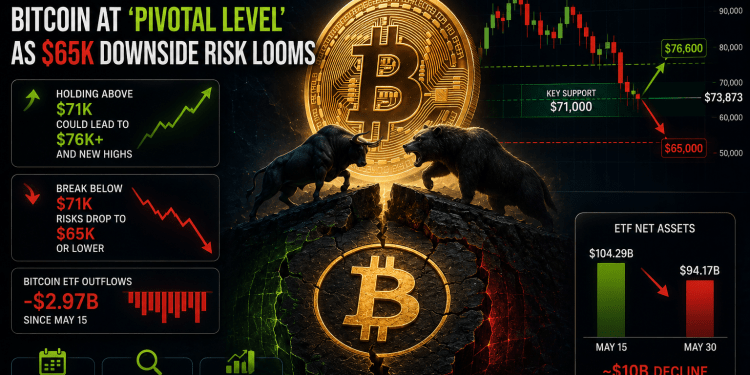 Bitcoin Faces a Critical Test as Analysts Eye $65K Risk and Potential Recovery