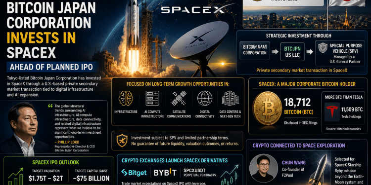 Bitcoin Japan Corporation Invests in SpaceX Ahead of Anticipated Public Listing