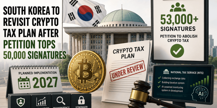South Korea Reconsiders Crypto Tax Plan After Public Petition Surpasses 50,000 Signatures