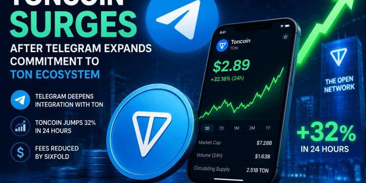 Toncoin Surges After Telegram Expands Commitment to TON Ecosystem