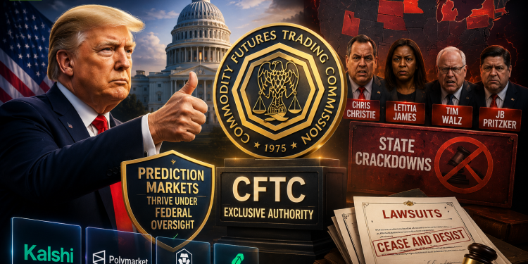 Trump Supports CFTC Control Over Prediction Markets Amid Growing State Crackdowns