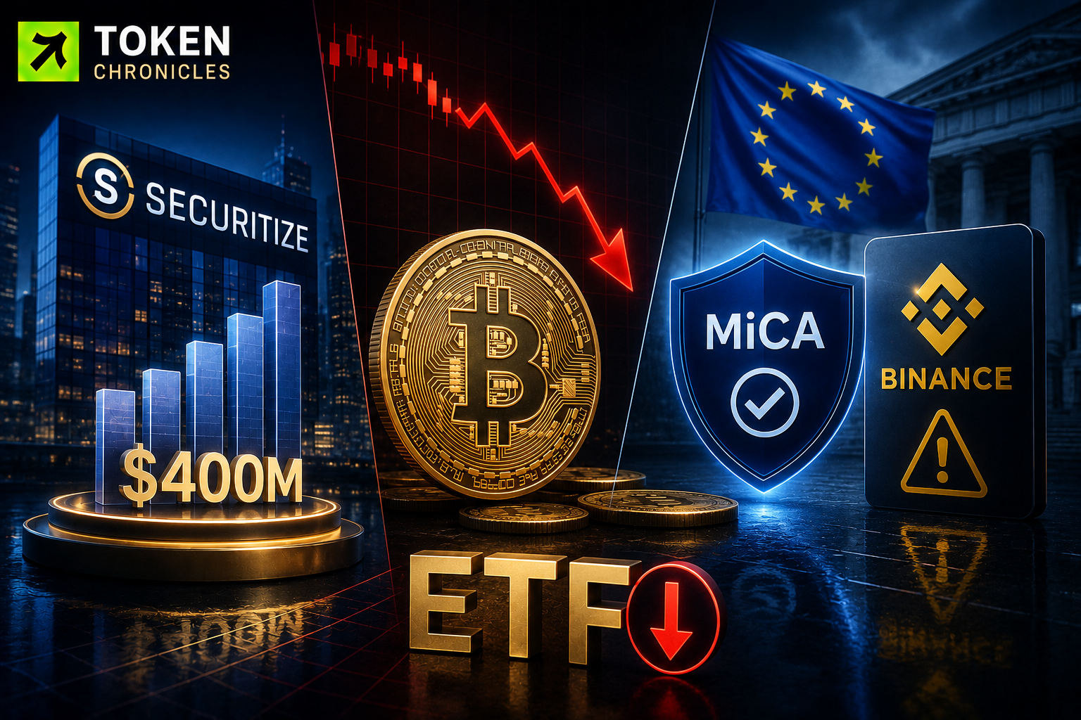 Crypto Daily: Securitize Eyes $400M IPO, Binance Faces EU Deadline, Bitcoin ETFs See Heavy Outflows