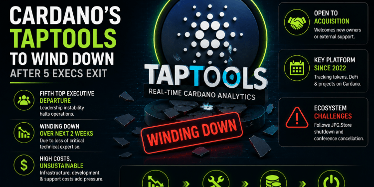 Cardano Analytics Platform TapTools to Shut Down After Leadership Exodus