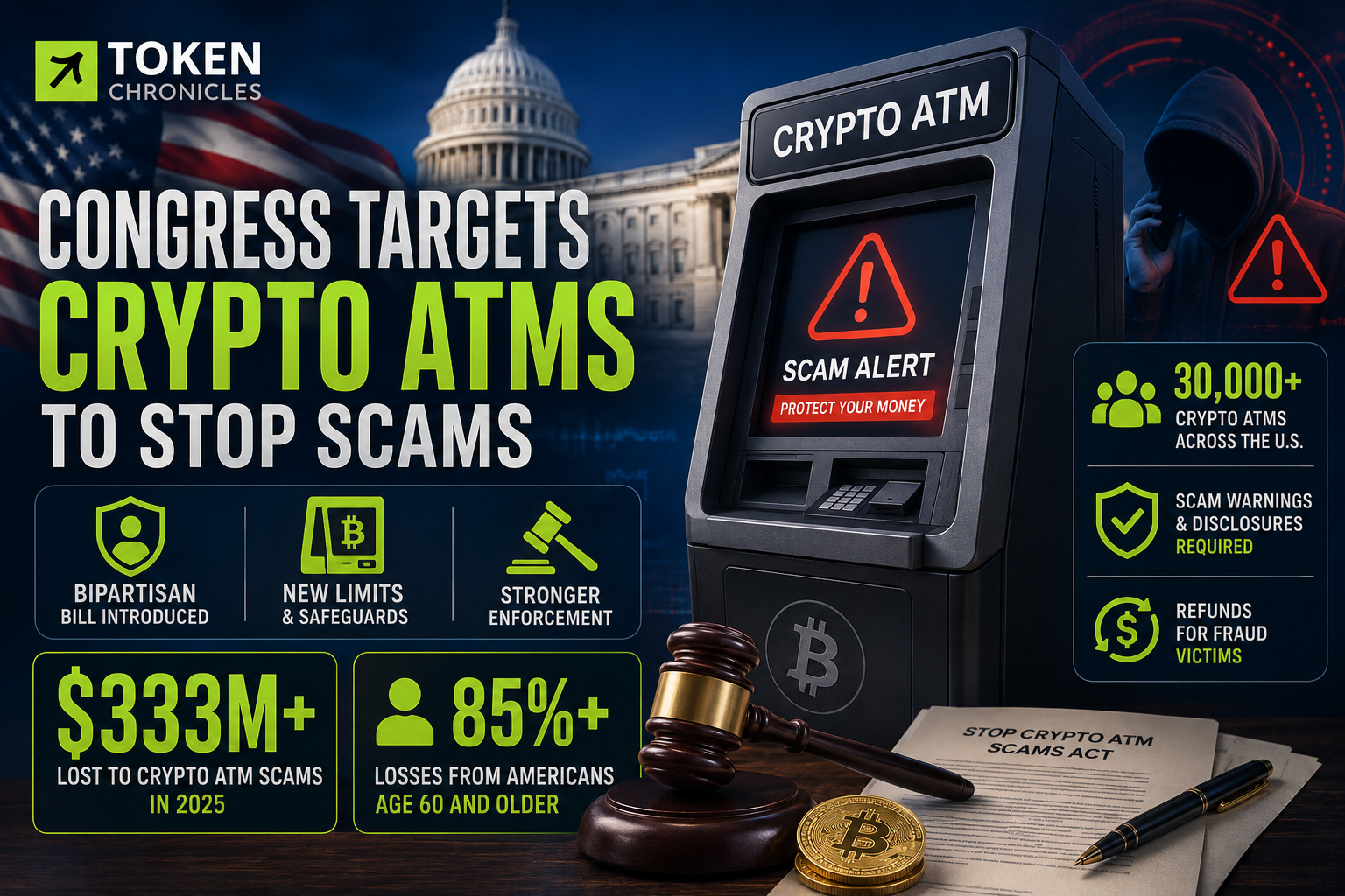 U.S. Lawmakers Move to Regulate Crypto ATMs After Americans Lose $333 Million to Fraud