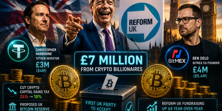 Crypto Billionaires Fuel Reform UK’s Rise as Pro-Crypto Politics Gains Momentum