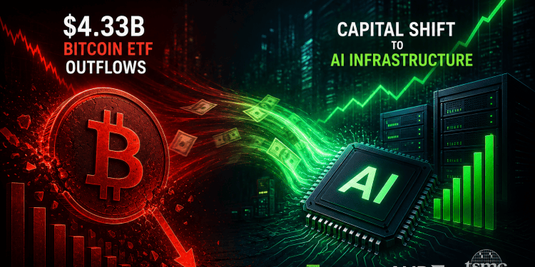 AI Capital Rotation Intensifies as Bitcoin ETFs Record Historic $4.33 Billion Outflow