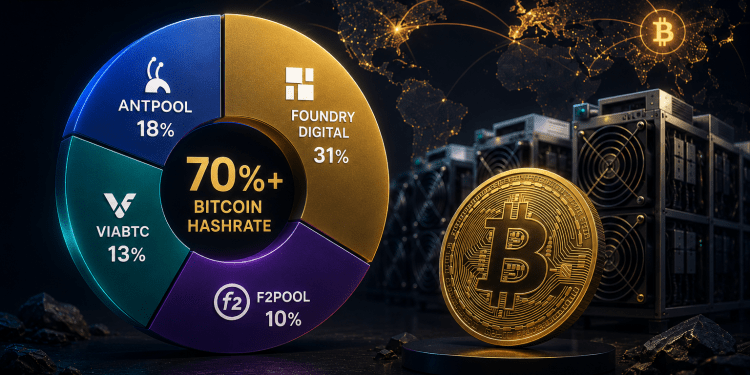 Four Bitcoin Mining Pools Now Control Over 70% of Network Hashrate