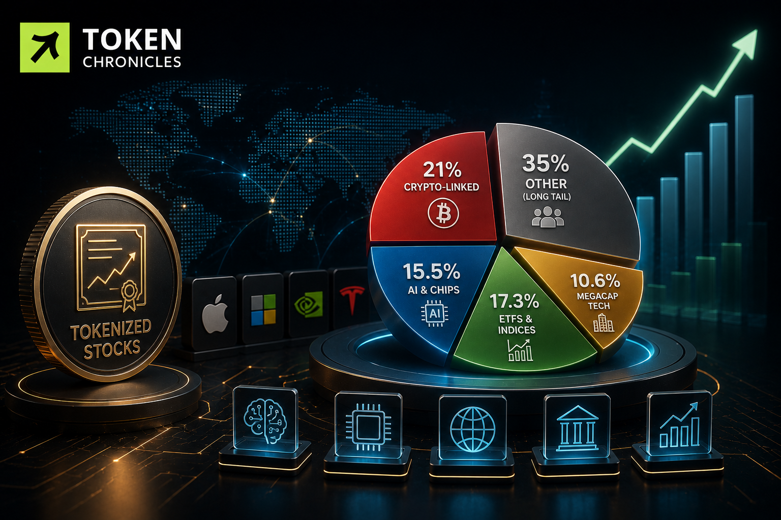 Tokenized stocks market expands beyond crypto as AI, Tech and ETFs gain ground