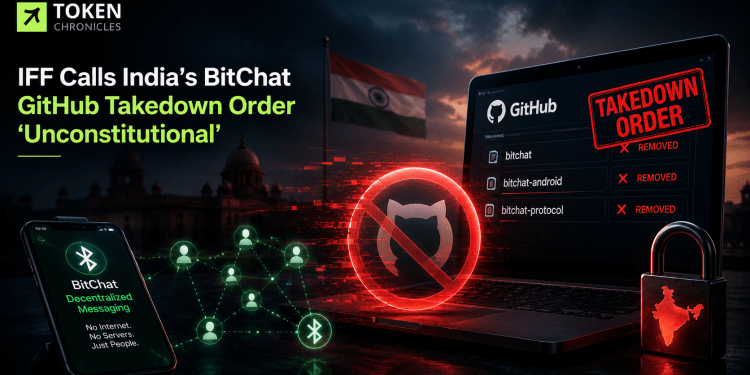 Internet Freedom Foundation Calls India’s BitChat GitHub Takedown Order “Unconstitutional”
