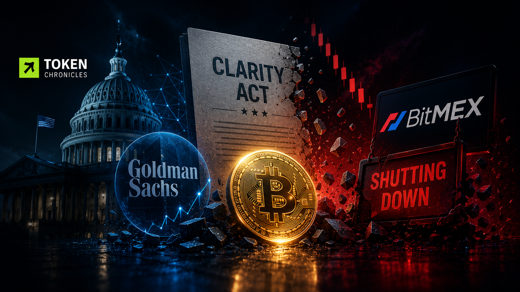 Crypto Today: CLARITY Act divides Washington as Goldman Sachs backs bill and BitMEX shuts down