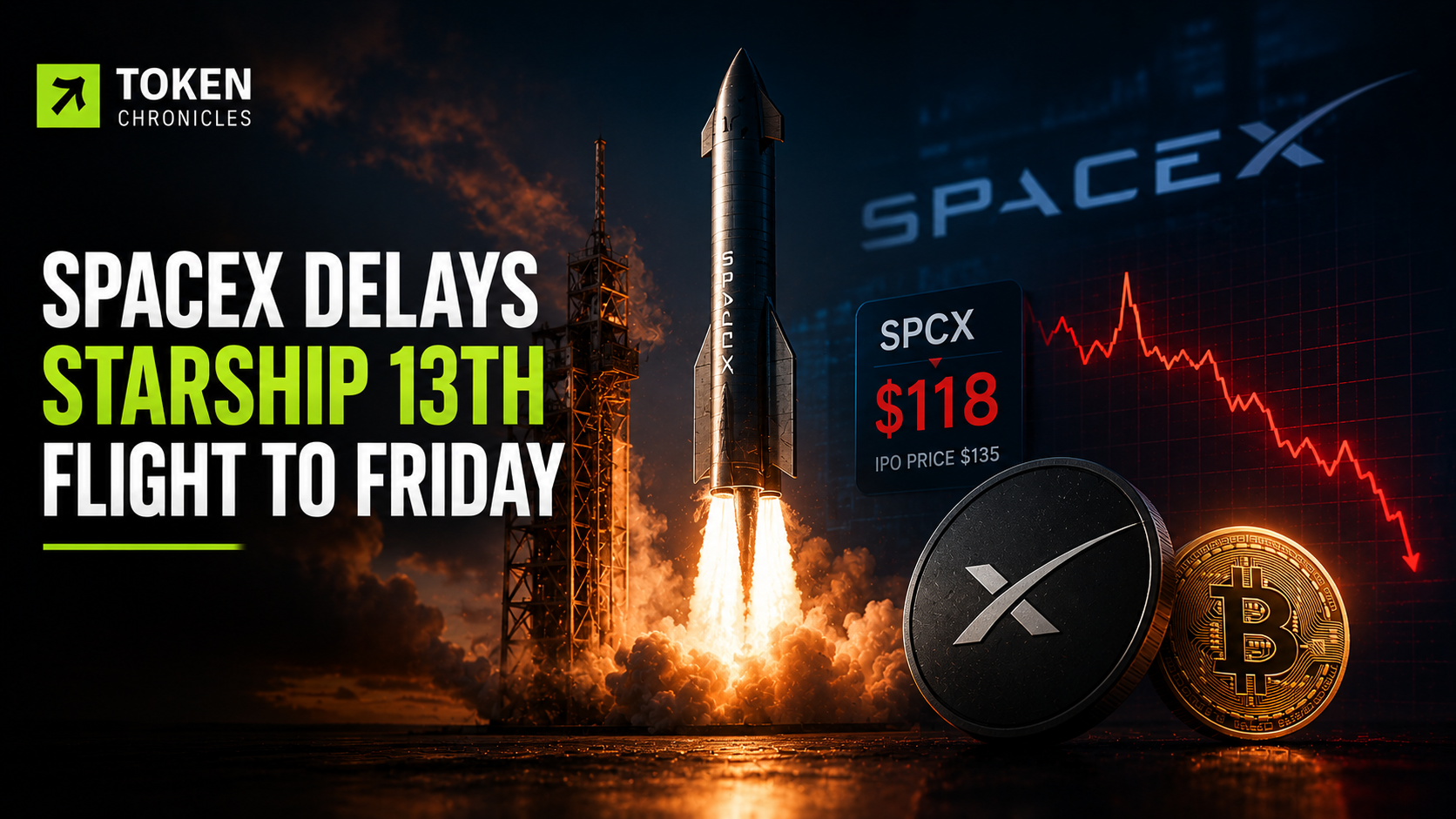 SpaceX delays starship’s 13th Flight as stock remains below IPO price