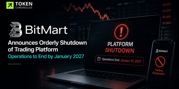 BitMart announces orderly shutdown of trading platform, operations to end by January 2027