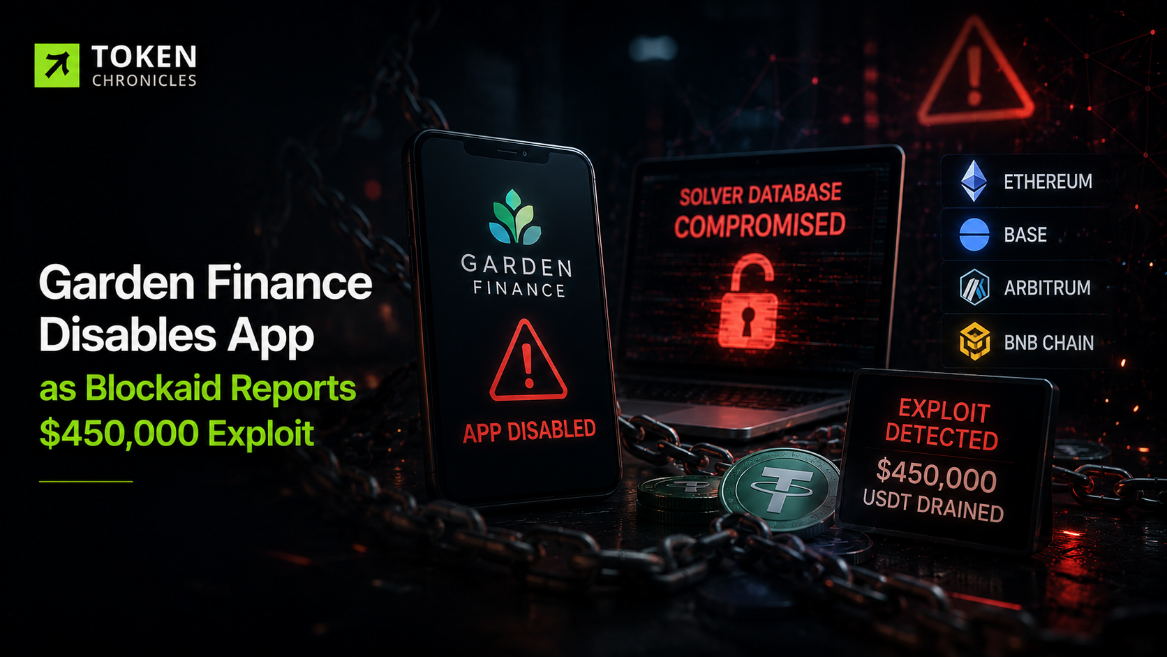 Garden Finance temporarily suspends App after $450K solver exploit