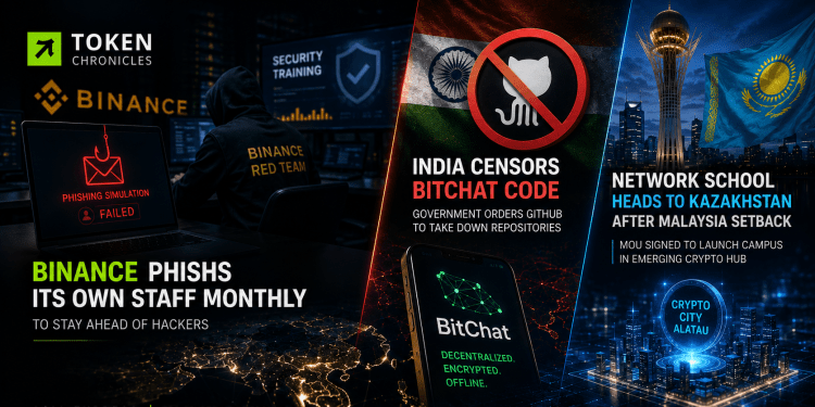 Asia Crypto Roundup: Binance Strengthens Internal Security, India Targets BitChat, Kazakhstan Welcomes Network School