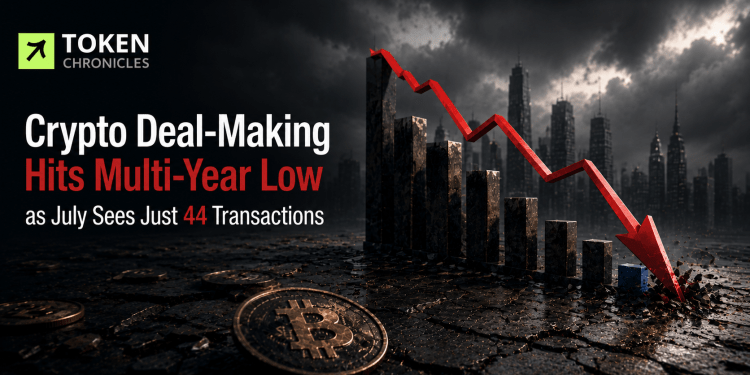 Crypto Deal-Making Hits Multi-Year Low as July Sees Just 44 Transactions