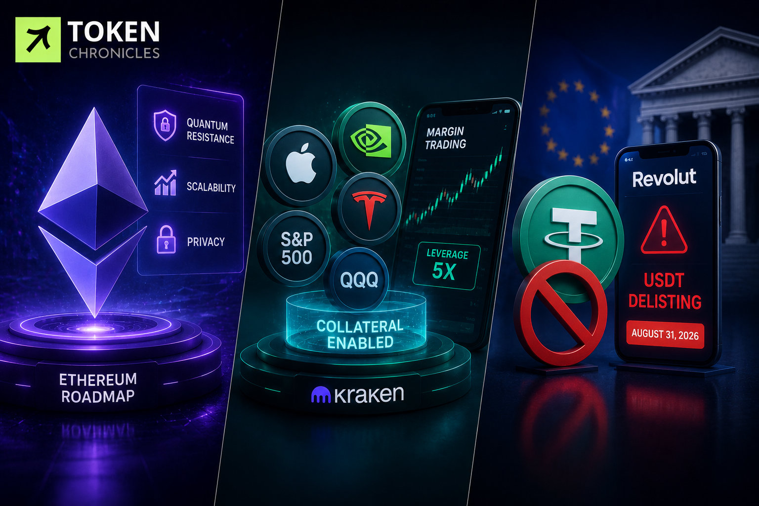 Crypto Daily: Ethereum’s New Roadmap, Kraken Expands Tokenized Trading, Revolut to Delist USDT