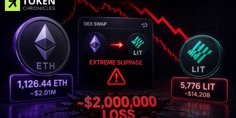 Crypto Trader Loses Nearly $2 Million After Massive DEX Swap Suffers Extreme Slippage