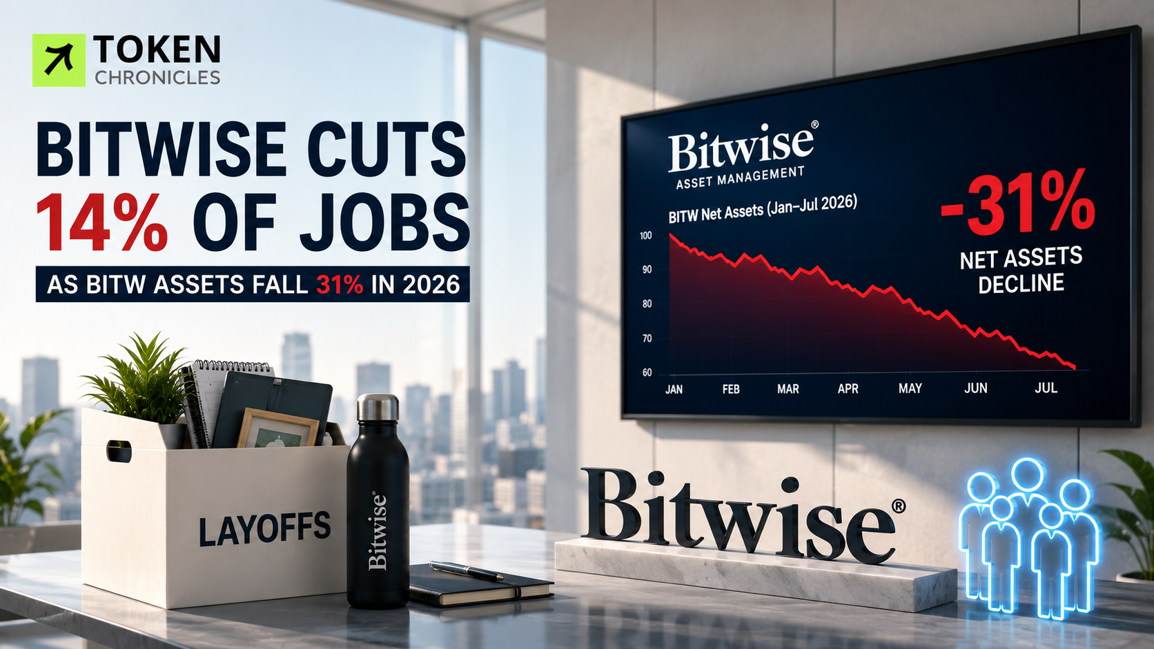 Bitwise Cuts 14% of Workforce as BITW Assets Fall 31% in 2026