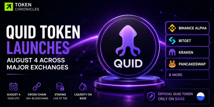 QUID Token Launches August 4 Across Major Exchanges