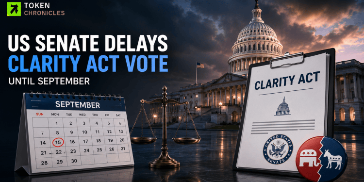 US Senate Delays CLARITY Act Vote Until September Amid Bipartisan Stalemate
