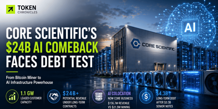Core Scientific’s $24B AI Pivot Faces a Major Debt Test