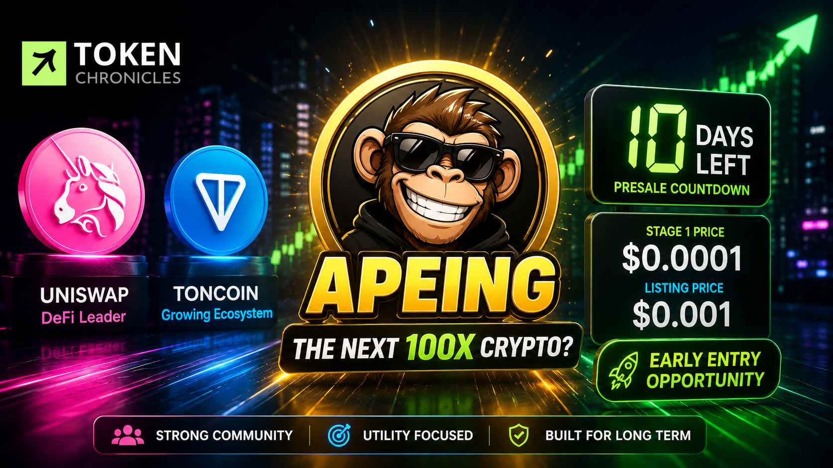 Apeing Presale Draws Attention as Investors Search for the Next 100x Crypto