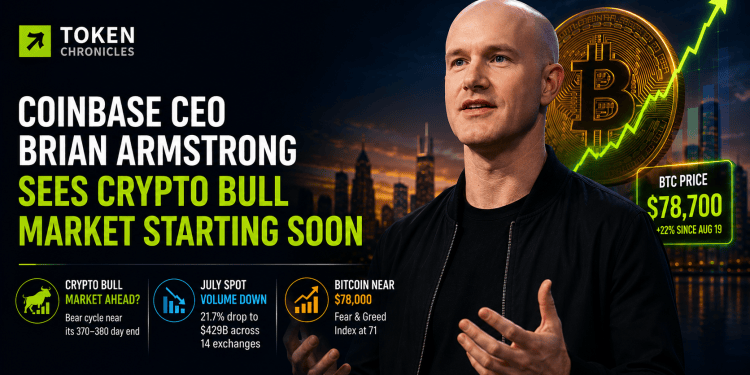 Coinbase CEO Brian Armstrong Predicts Crypto Bull Market Could Be Near