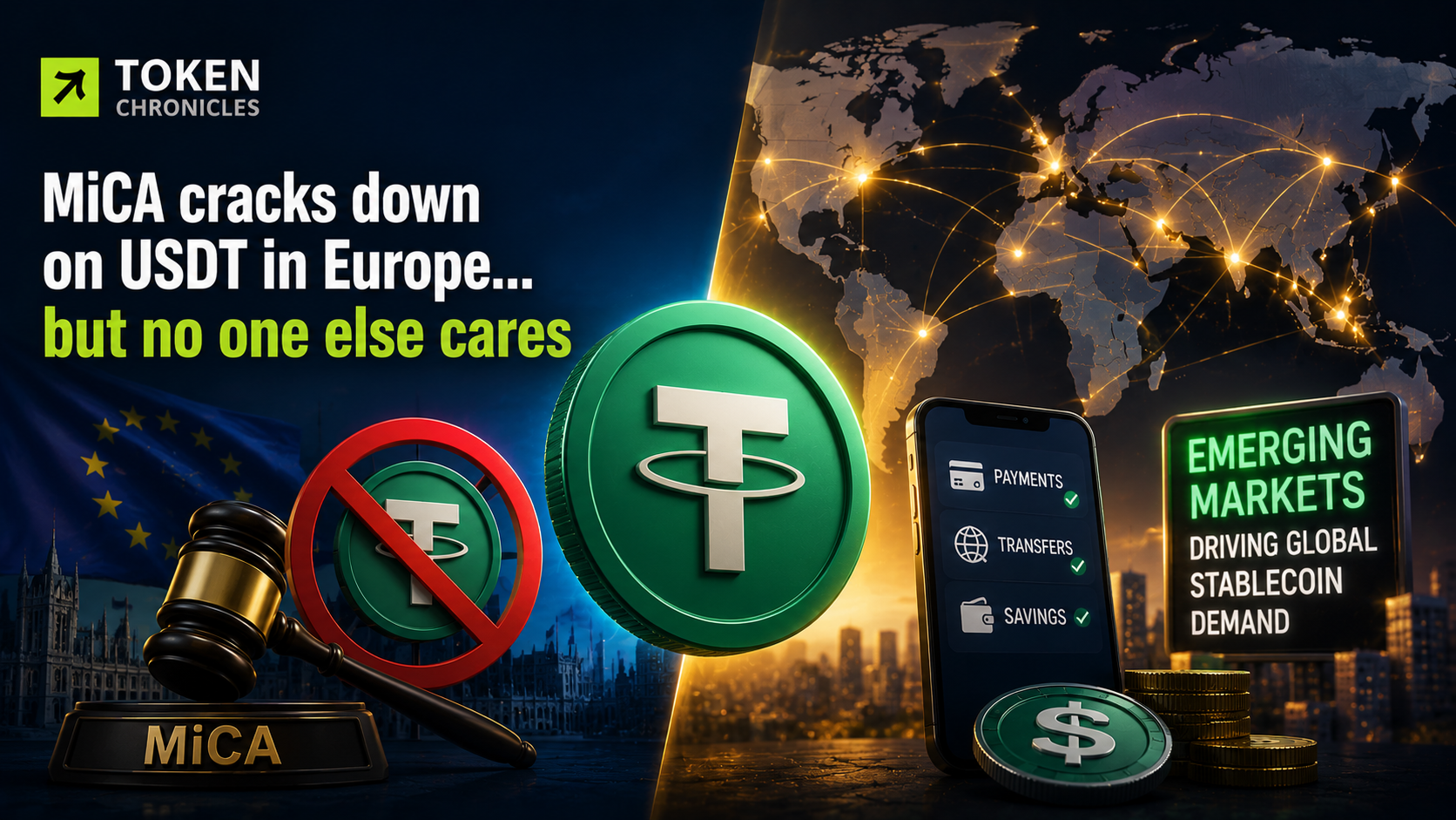 MiCA Restricts USDT in Europe, but Global Demand Remains Strong