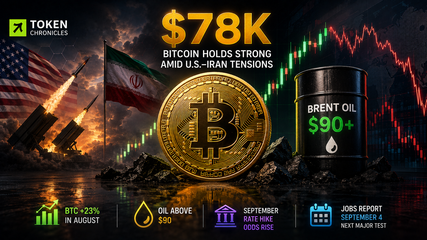 Bitcoin Holds Near $78K as U.S.-Iran Tensions Push Oil Higher