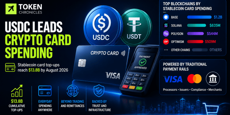 USDC Drives Crypto Card Spending as Stablecoin Top-Ups Hit $13.8B