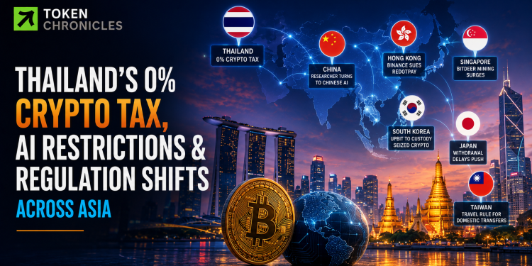 Asia Crypto Roundup: Thailand Cuts Crypto Tax to 0% as AI, Regulation and Bitcoin Theft Shape the Region