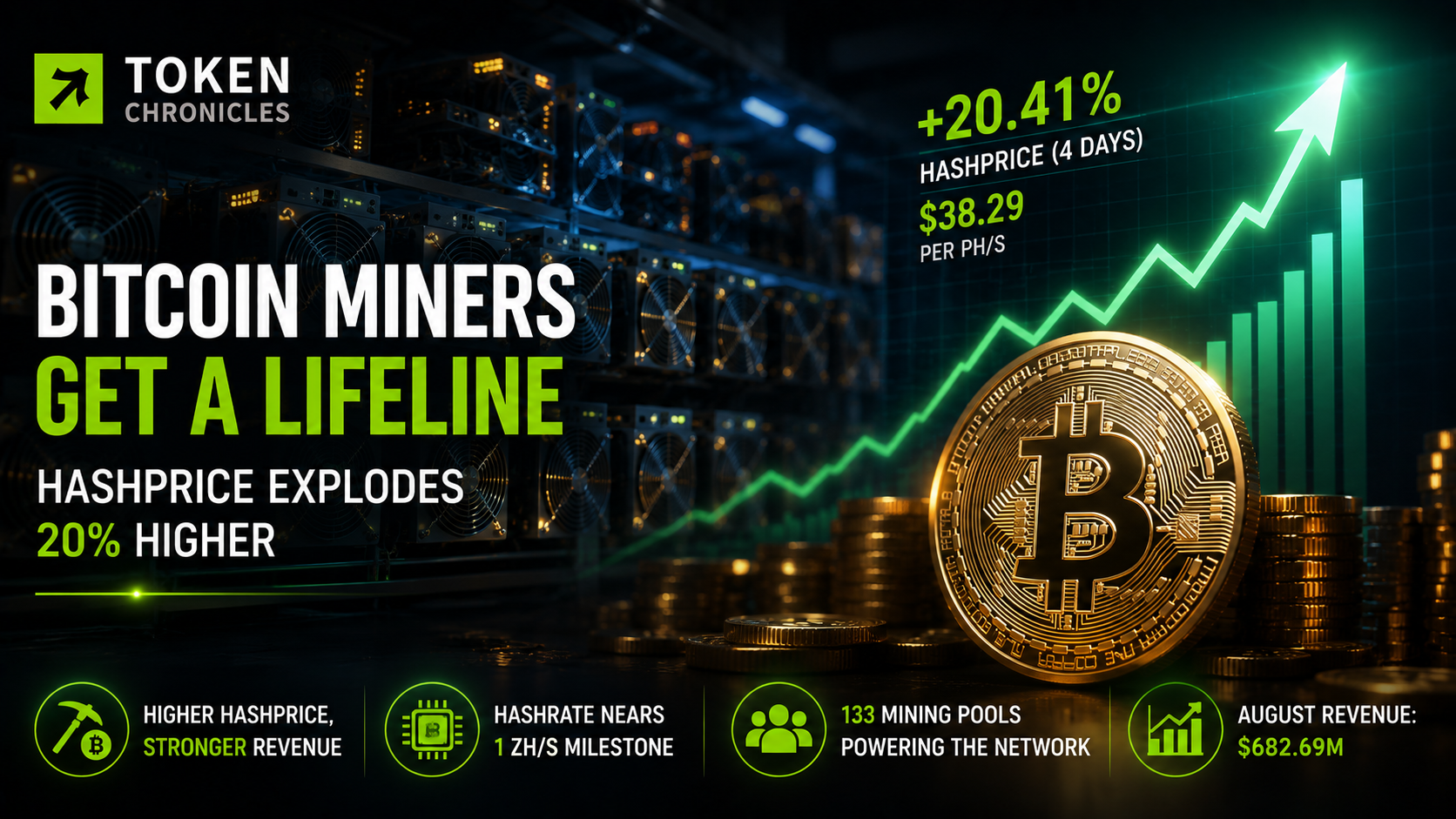 Bitcoin Miners Get Relief as Hashprice Jumps 20%