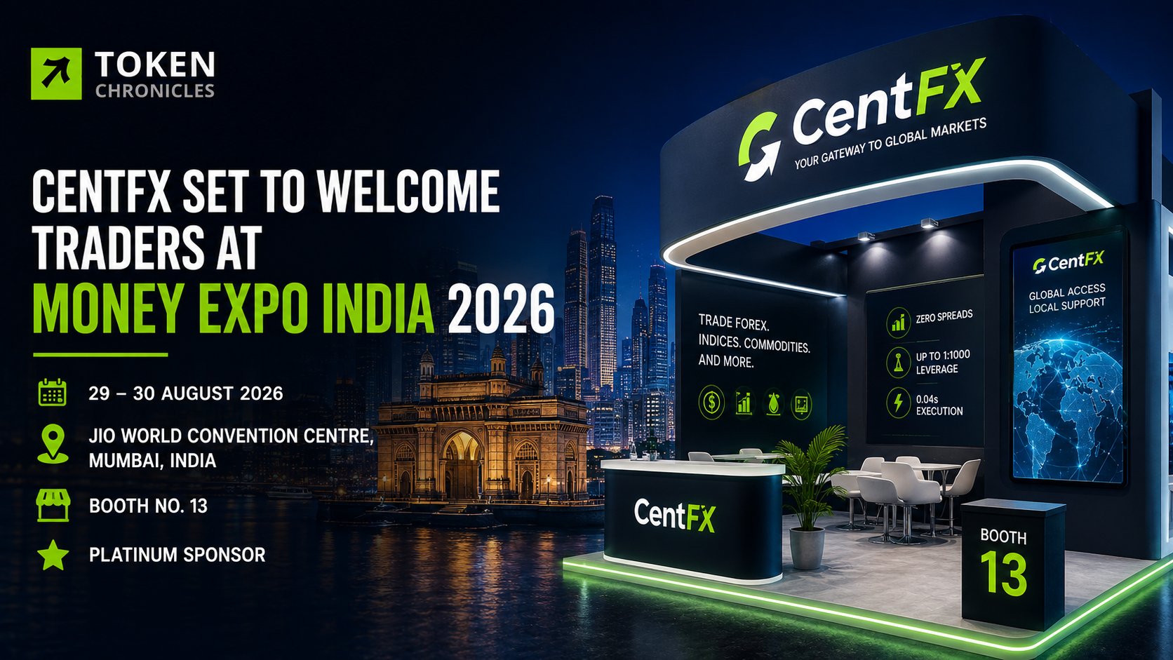 CentFX to Meet Indian Traders at Money Expo India 2026 as Platinum Sponsor