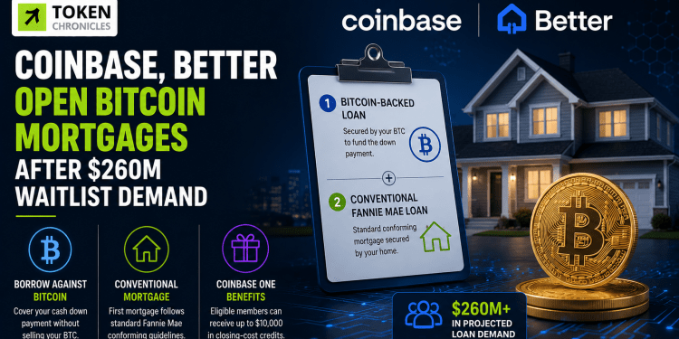 Coinbase and Better Expand Bitcoin-Backed Mortgages After $260M in Waitlist Interest