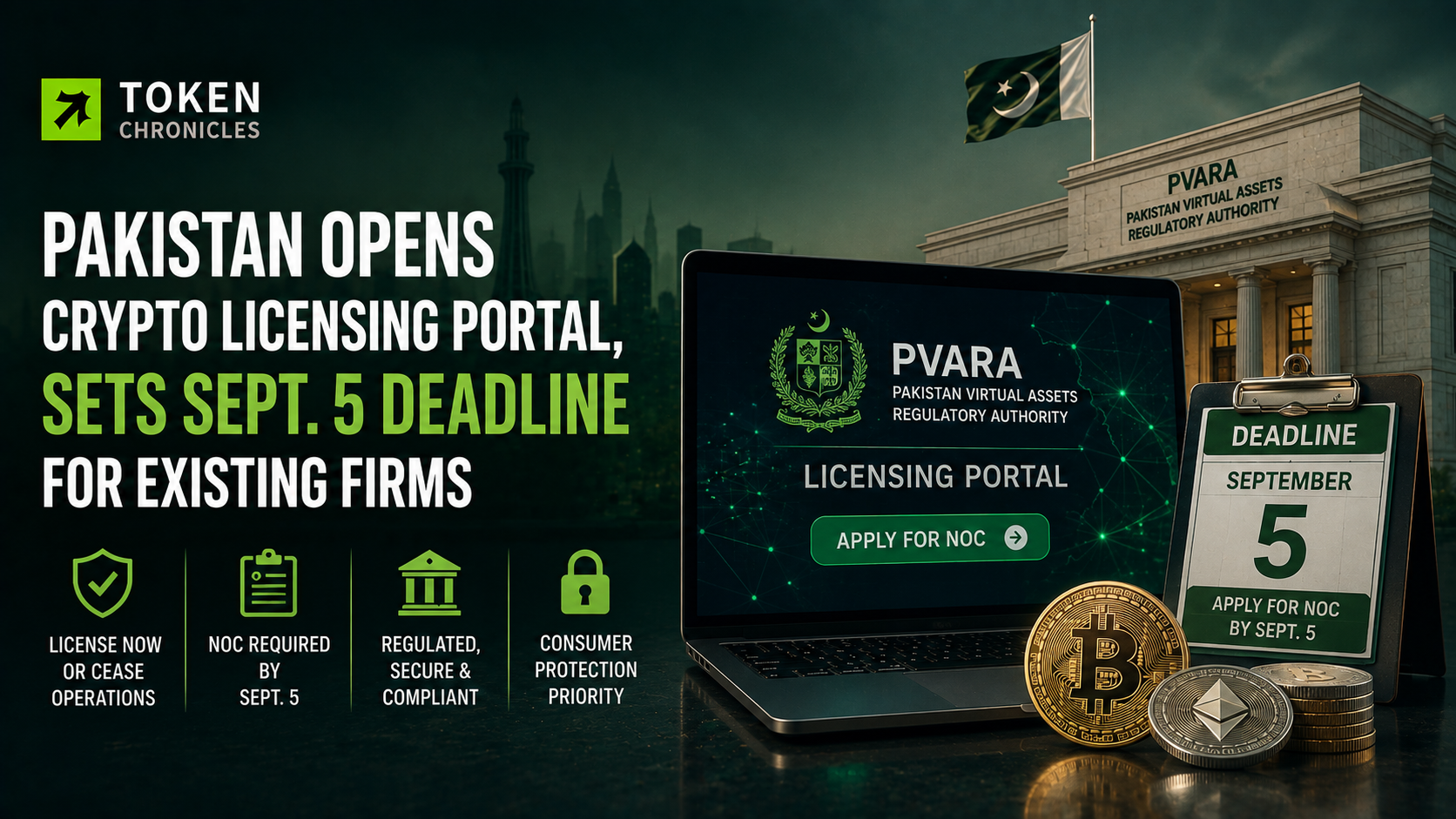 Pakistan Opens Crypto Licensing Portal With Sept. 5 Deadline