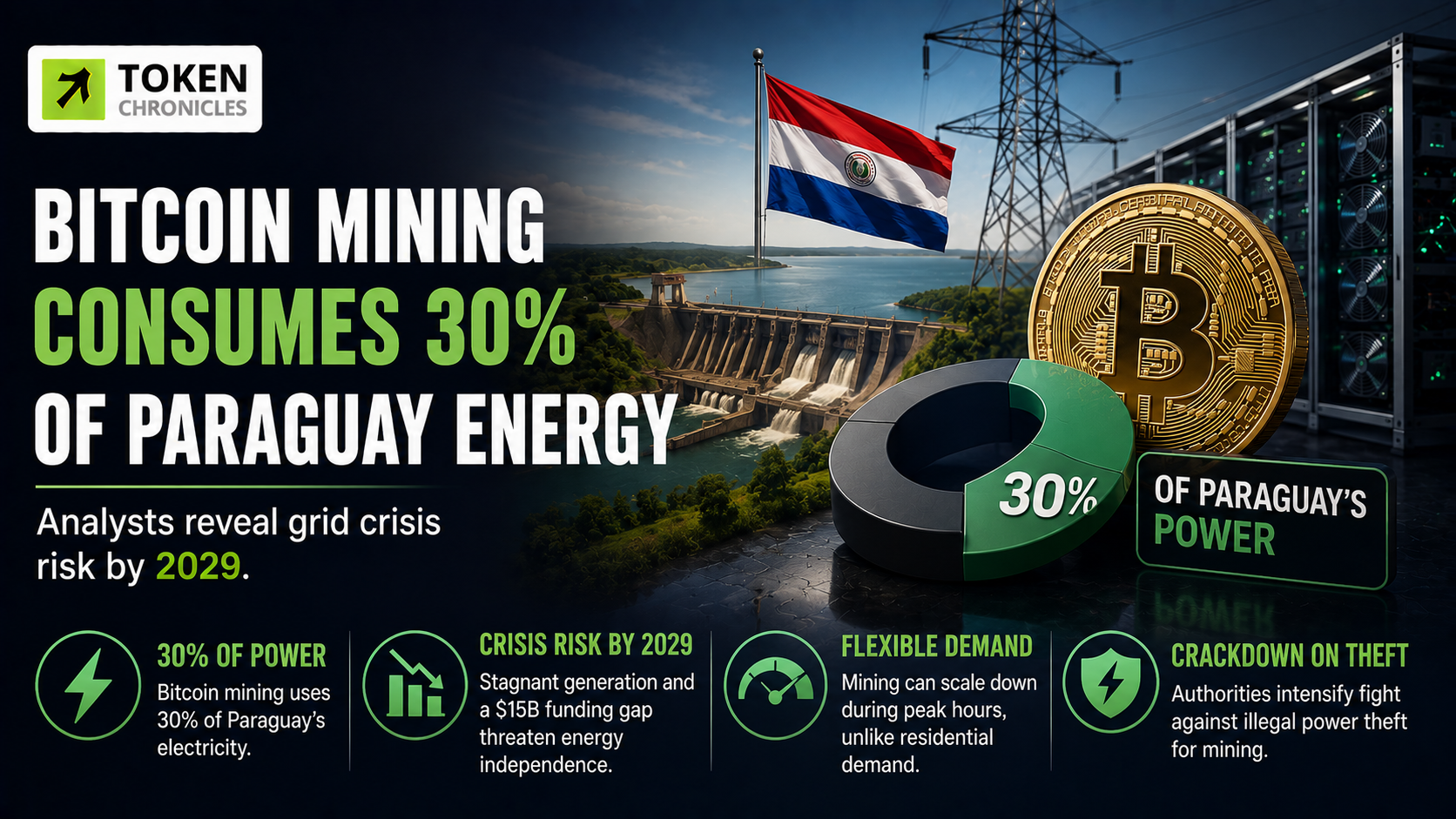 Bitcoin Mining Now Uses 30% of Paraguay’s Power, Raising Grid Concerns