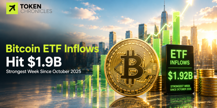 Bitcoin ETFs Record $1.9B Weekly Inflows as Institutional Demand Surges