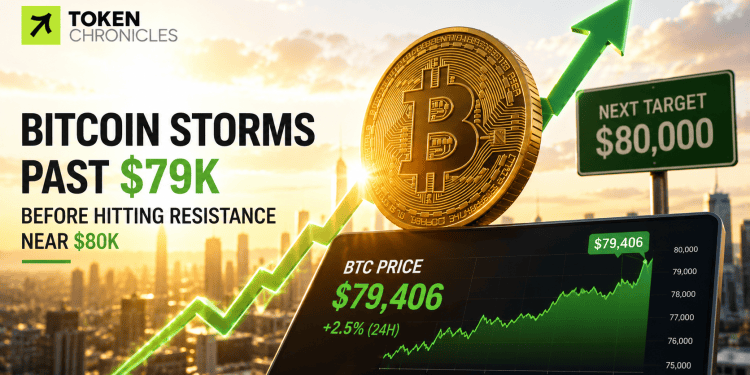 Bitcoin Breaks Above $79K as Bulls Target $80K Resistance