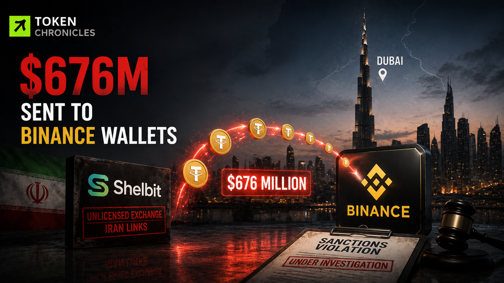 Report Claims Iran-Linked Exchange Transferred $676 Million to Binance-Connected Wallets