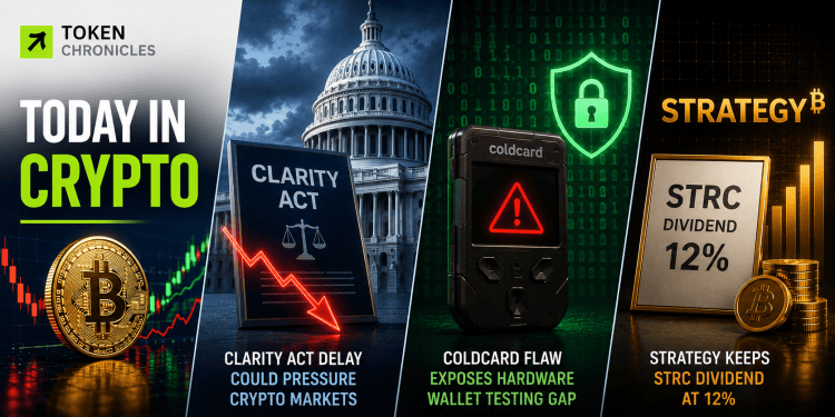 Crypto Daily Roundup: Regulatory Uncertainty, Coldcard Security Flaw, and Strategy Maintains STRC Dividend
