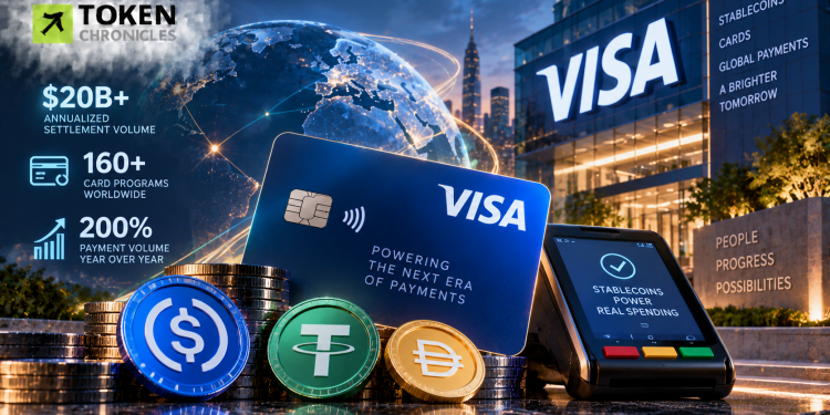 Visa’s Stablecoin Settlement Run Rate Surpasses $20 Billion as Card Activity Explodes