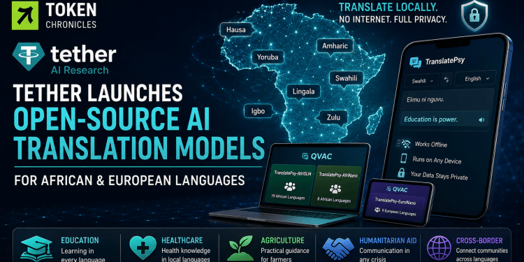 Tether AI Unveils Offline Translation Models for African and European Languages