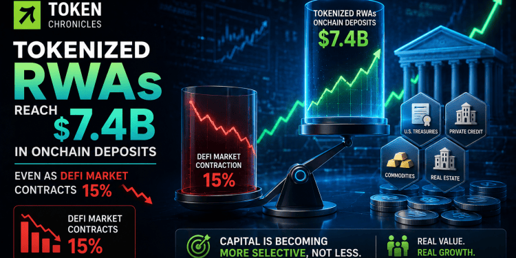 Tokenized RWAs Reach $7.4B as DeFi Liquidity Becomes More Selective