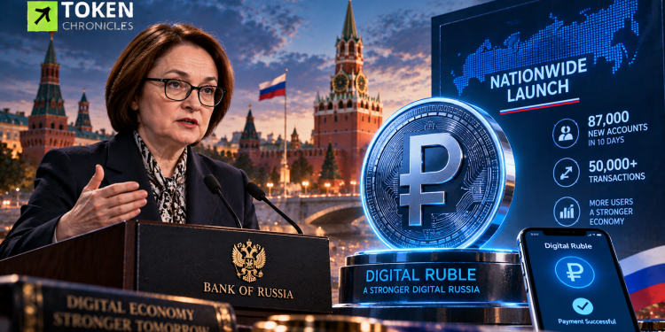 Russia Rolls Out Digital Ruble Nationwide as 87,000 Accounts Open in 10 Days