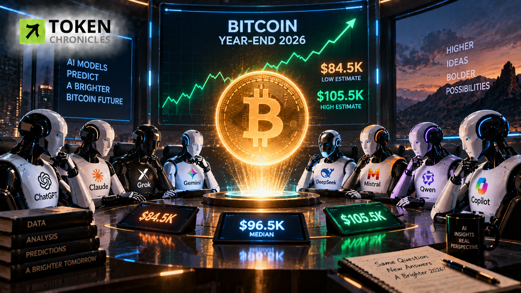 Bitcoin Year-End Price Bets Get Bolder as 11 AI Models Target Up to $105K