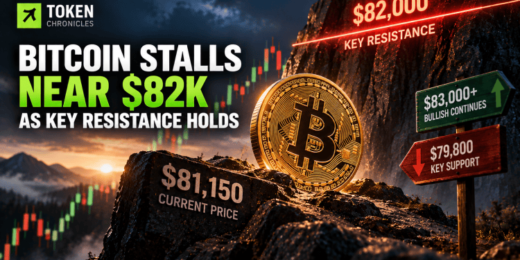 Bitcoin Stalls Near $82K as Key Resistance Caps Rally