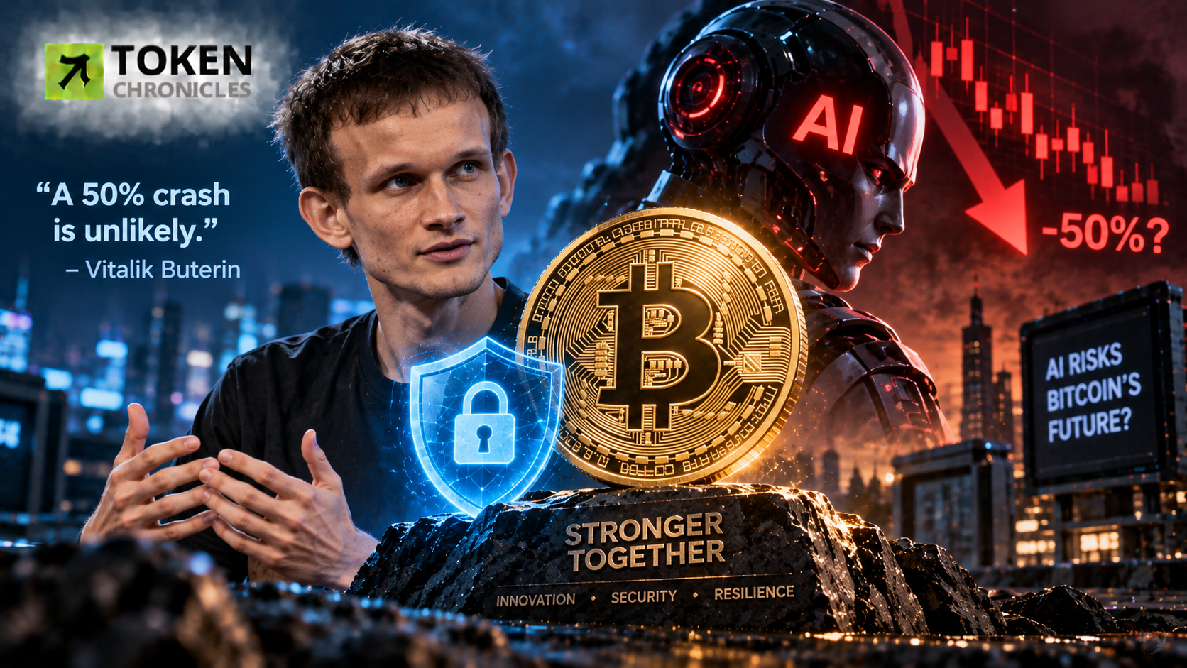 Bitcoin Unlikely to Suffer a 50% AI-Driven Crash, Vitalik Buterin Argues
