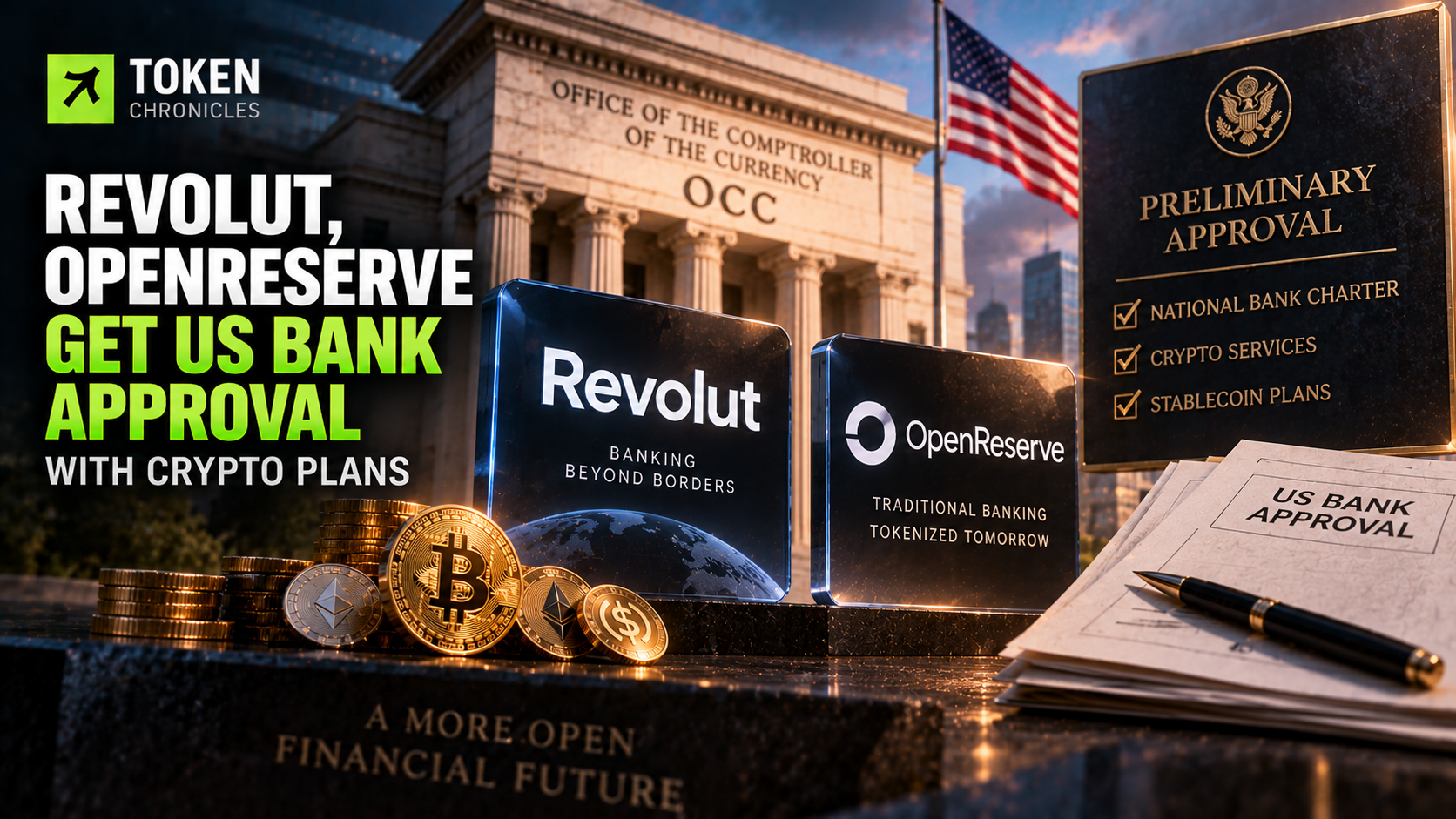 Revolut, OpenReserve Receive Preliminary US Bank Approval With Crypto Plans