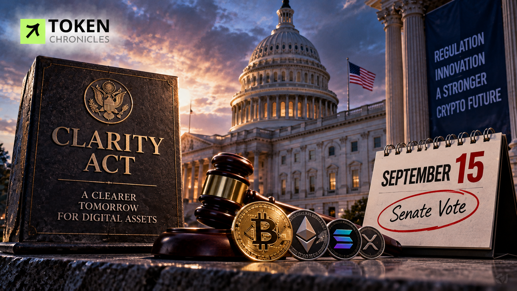 CLARITY Act Faces Crucial September Vote as Crypto Markets Brace for a High-Stakes Policy Week