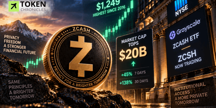 Zcash Surges to Its Highest Level Since 2016 as Market Value Breaks Above $20 Billion
